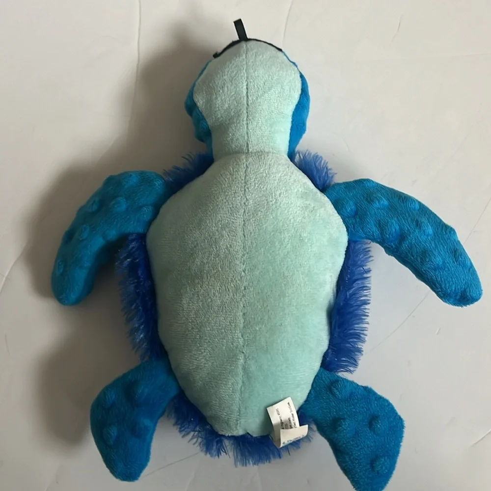 Snug Arooz Blue Plush Turtle Squeaks/Crinkle Dog Toys